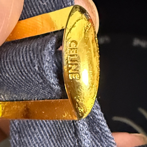 Celine Paris Navy Baseball Cap with Beige Embroidered Logo - Picture 10 of 11